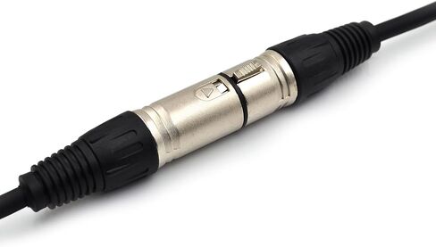 (4-Pack) 10 Foot, XLR Microphone Cable 3-pin XLR Speaker Cable Male to Female Balanced Mic Cable, Black in Saudi Arabia