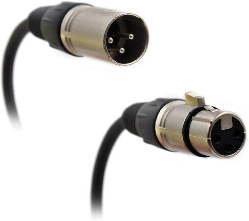 (4-Pack) 10 Foot, XLR Microphone Cable 3-pin XLR Speaker Cable Male to Female Balanced Mic Cable, Black in Saudi Arabia