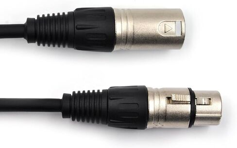 (4-Pack) 10 Foot, XLR Microphone Cable 3-pin XLR Speaker Cable Male to Female Balanced Mic Cable, Black in Saudi Arabia