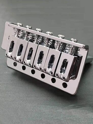 52.5mm Guitar Stratocaster Tremolo Bridge Set for Fender Strat Squier Electric Guitar Replacement, Chrome in Saudi Arabia