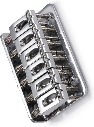 6 String 65MM Metal Fixed Hardtail Saddle Bridge Top Load Guitar Tailpiece for Fender Strat Tele Electric Guitar in Saudi Arabia
