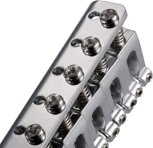 6 String 65MM Metal Fixed Hardtail Saddle Bridge Top Load Guitar Tailpiece for Fender Strat Tele Electric Guitar in Saudi Arabia