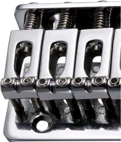 6 String 65MM Metal Fixed Hardtail Saddle Bridge Top Load Guitar Tailpiece for Fender Strat Tele Electric Guitar in Saudi Arabia