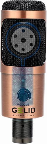 Gelid Solutions Voce - ميكروفون مكثف USB - مجموعة الكل في واحد - تصميم معدني بالكامل - 16 بت/48 كيلو هرتز - ديسيبل 78 in Kuwait