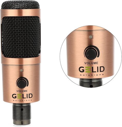 Gelid Solutions Voce - ميكروفون مكثف USB - مجموعة الكل في واحد - تصميم معدني بالكامل - 16 بت/48 كيلو هرتز - ديسيبل 78 in Kuwait