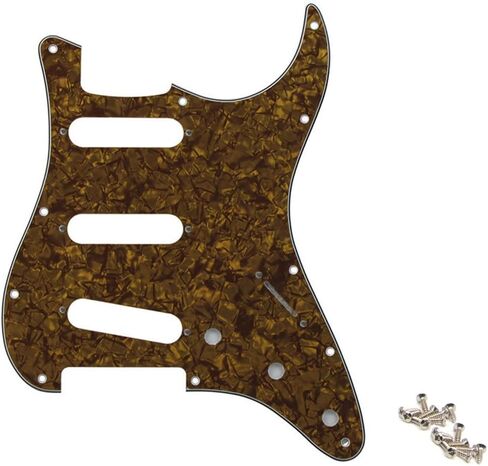 11 فتحة Strat Pickguard لـ 3 التقاطات ذات ملف واحد لوحة خدش للحاجز الولايات المتحدة الأمريكية/المكسيكية الصنع القياسية الأمريكية ستراتوكاستر باللون الأبيض in Saudi Arabia