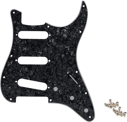 11 فتحة Strat Pickguard لـ 3 التقاطات ذات ملف واحد لوحة خدش للحاجز الولايات المتحدة الأمريكية/المكسيكية الصنع القياسية الأمريكية ستراتوكاستر باللون الأبيض in Saudi Arabia