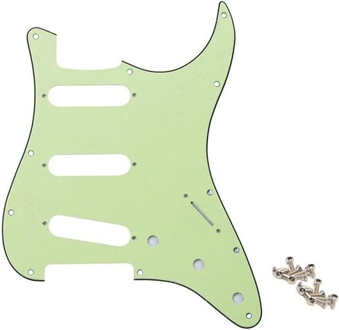 11 فتحة Strat Pickguard لـ 3 التقاطات ذات ملف واحد لوحة خدش للحاجز الولايات المتحدة الأمريكية/المكسيكية الصنع القياسية الأمريكية ستراتوكاستر باللون الأبيض in Saudi Arabia