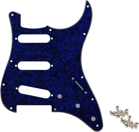 11 فتحة Strat Pickguard لـ 3 التقاطات ذات ملف واحد لوحة خدش للحاجز الولايات المتحدة الأمريكية/المكسيكية الصنع القياسية الأمريكية ستراتوكاستر باللون الأبيض in Saudi Arabia