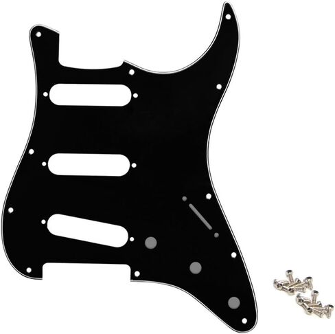 11 فتحة Strat Pickguard لـ 3 التقاطات ذات ملف واحد لوحة خدش للحاجز الولايات المتحدة الأمريكية/المكسيكية الصنع القياسية الأمريكية ستراتوكاستر باللون الأبيض in Saudi Arabia