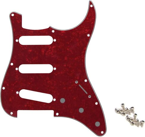 11 فتحة Strat Pickguard لـ 3 التقاطات ذات ملف واحد لوحة خدش للحاجز الولايات المتحدة الأمريكية/المكسيكية الصنع القياسية الأمريكية ستراتوكاستر باللون الأبيض in Saudi Arabia