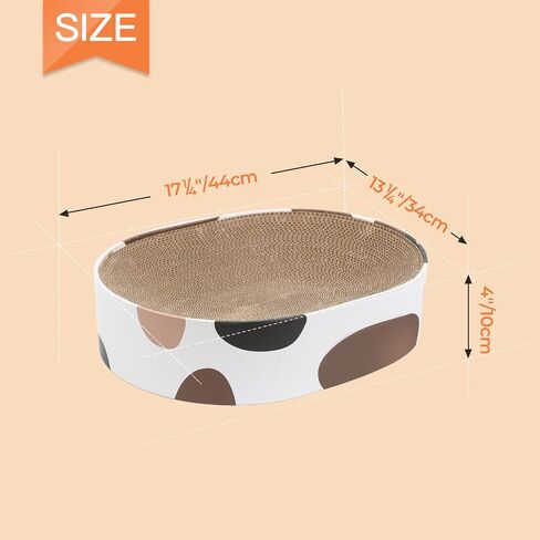 ComSaf Scratch Lounge Cat Bed, Cat Scratcher Bed Oval, Sisal Cat Scratcher for Indoor Cats Grinding Claw, Durable Cat Scratch Bed for Small Cat Kitten, No Debris No Mess, Protect Furniture Carpet Sofa in Saudi Arabia