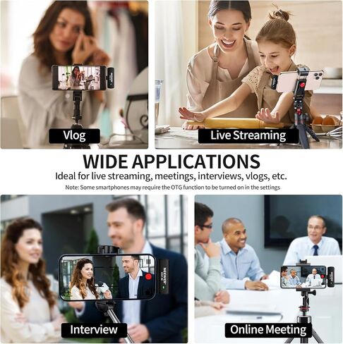 NEEWER Wireless Lavalier Microphone Kit for Type C Phone PC Laptop, Reverb & Noise Canceling Mini Lapel Mic Compatible with iPhone 15 Series Samsung Galaxy, for Live Streaming Vlog Interview, KM21 in Saudi Arabia