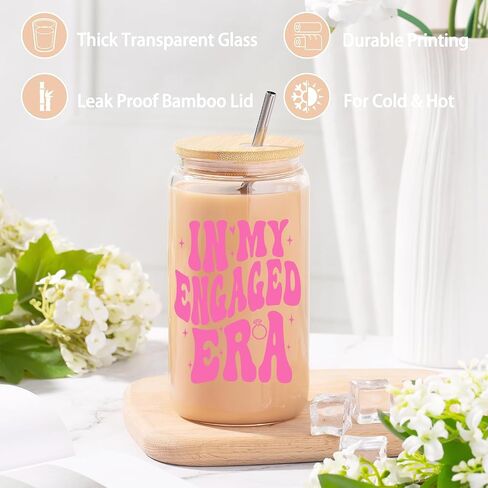 Bridal Shower Gifts for Bride - Bachelorette Gifts for Bride to Be - Wedding Engagement Gifts for Her - Birthday Anniversary Christmas Gifts for women Wife Girlfriend Couple In My Wifey Era Glass Cup in Saudi Arabia