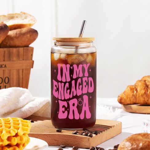 Bridal Shower Gifts for Bride - Bachelorette Gifts for Bride to Be - Wedding Engagement Gifts for Her - Birthday Anniversary Christmas Gifts for women Wife Girlfriend Couple In My Wifey Era Glass Cup in Saudi Arabia