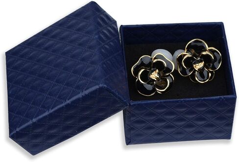 Classic Enamel Camellia Clip Earrings Elegant Flower Hypoallergenic Non Pierced Earrings 925 Silver Stud Earrings for Women Bridal in Saudi Arabia