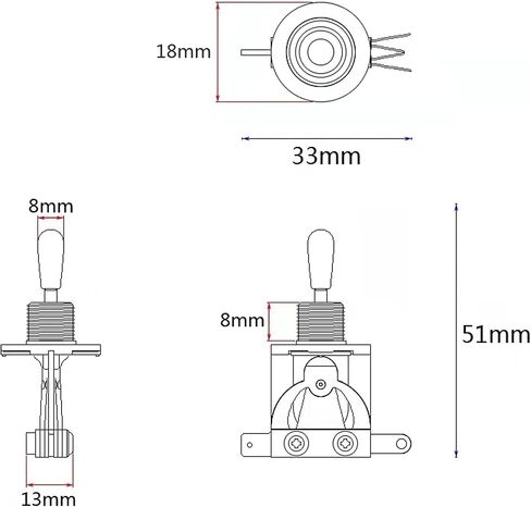 AYUBOUSAGibon Les Paul Guitar Toggle Switch 3-Way Pickup Selector for Electric Guitar, Cream Tip in Saudi Arabia