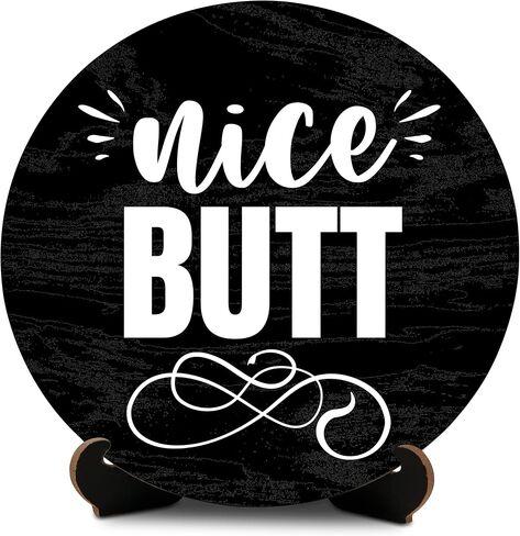 Funny Coffee Bar Signs - Coffee and Tea Round Wood Decor with Stand - Farmhouse Black and White Kitchen Decor Sign for Coffee Bar Home Kitchen Decorative - A13 in Saudi Arabia