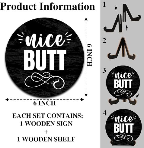 Funny Coffee Bar Signs - Coffee and Tea Round Wood Decor with Stand - Farmhouse Black and White Kitchen Decor Sign for Coffee Bar Home Kitchen Decorative - A13 in Saudi Arabia
