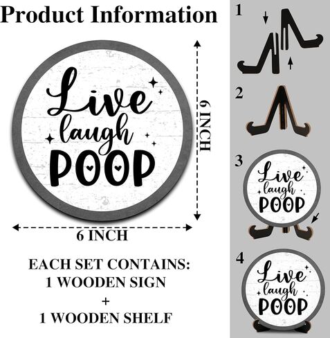 Funny Coffee Bar Signs - Coffee and Tea Round Wood Decor with Stand - Farmhouse Black and White Kitchen Decor Sign for Coffee Bar Home Kitchen Decorative - A13 in Saudi Arabia