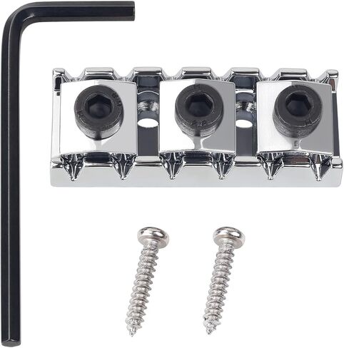 Banworks Electric Guitar Locking String Nut 42mm (1-21/32") Electric Guitar Metal Locking Nuts for Double Tremolo Vibrato Bridge System Electric Guitars JT/SDXZ-01 Black in Saudi Arabia