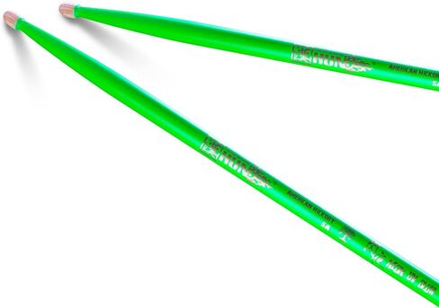 6-sticks(Assorted),HUN Neon UV Glow Drum Stick, 5A Drum Stick, Hickory Drum Stick, for Acoustic or Electronic Drum, wood drumstick glow under black light on stage,not a plastic stick glow in dark. in Kuwait
