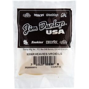 Jim Dunlop 9206 Heavies Ivoroid Thumbpicks, Large, 12/Bag