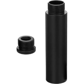 1Pc Black Mic Stand Extension Tube Microphone Extension Pipe Aluminium Alloy Stand Extenders Screw Boom Tubes Microphone Extension Rod for Desk Stand Arm Stand Microphone Stands(5/8 Inch)