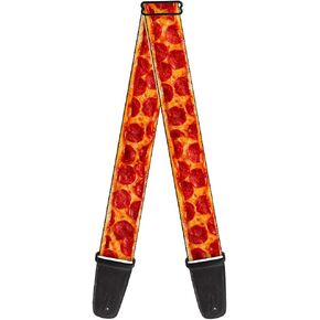 Buckle-Down Guitar Strap Pepperoni Pizza Crust Vivid 2 Inches Wide