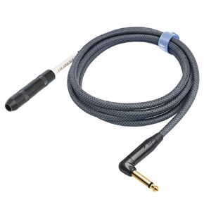 6FT 6.35mm Right Angle TS Male to 6.35mm 1/4 Inch TS Female Cable, 6.35mm 1/4 Mono Male to Female Connector for Bottom Plug Guitar/V-Shape Guitar/Front Facing Jack Guitar-1Pack