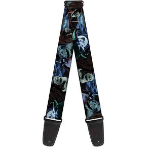 Buckle-Down Guitar Strap - Nightmare Before Christmas Jack, Oogie Boogie, Santa Scene - 2" Wide - 29-54" Length