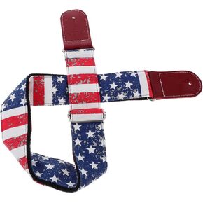 SUPVOX Adjustable Straps Cross Body Sling Decked Accessories Electric Guitar Accessories Electric Guitar Strap Crossbody Sling Replacement Guitar Strap American Flag Canvas Printing Bass