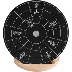 Rockhouse Guitar Chord Chart Wheel, Chord Progressions Theory Learning Tools, Chords Helper Metal Melody Tool Wheel Cirlcle with Base, Guitar Accessories for Beginners