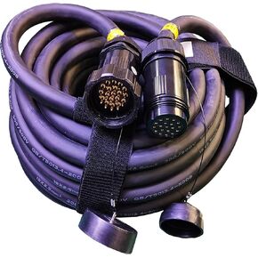 JUNMAN 19pin Socapex Extension Power Cable 50ft 15meters Length 13AWG for Power Distro 1pc Pack