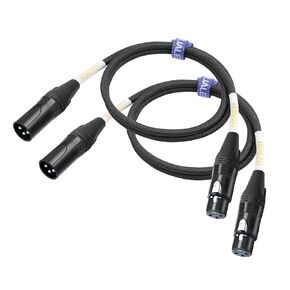 2-Pack XLR to XLR Cable, XLR Microphone Cable 3.3Feet, Oxygen-Free Copper (OFC) 110Ω HiFi XLR Male to Female Cord, Mic Cord, XLR Speaker AMP Cable