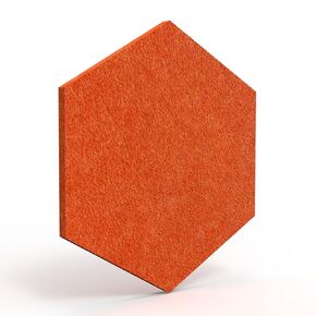 RCLMHEX006 Reclaim Stick-On Decorative Acoustic Panels - Orange 6-Pack
