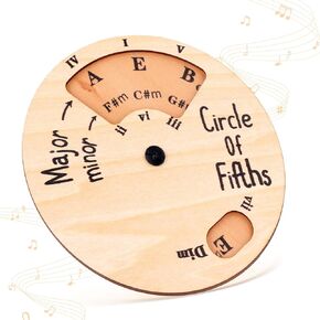 Wooden Melody Tool, Fifth Wheel Melody Chord Tool Chord Wheel for Musicians Songwriters Practice Guitar Bass Piano Violin Accessories