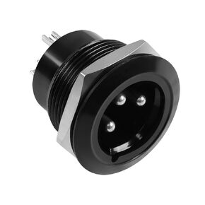 QIANRENON XLR Male Threaded Fixing Solder Adapter 3Pin XLR Male to Solder Terminal Round Connector XLR Panel Mount Socket, for Stage Lighting Sound Speaker Microphone Balanced/Unbalanced