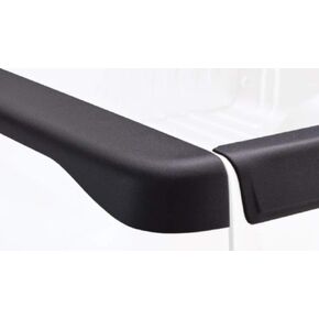 Bushwacker Ultimate BedRail Caps - Factory w/o Stake Holes | 2-Piece Set, Black, Smooth Finish | 49522 | Fits 2007-2013 GMC Sierra 1500 Fleetside w/ 5.8' Bed
