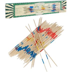 GOTHINK Giant Wooden Classic Pick Up Sticks Game - 41-Pieces 17 Inches Wooden Sticks with Gift Box, US Traditional Pickup Toys Fits All for Family Fun Game