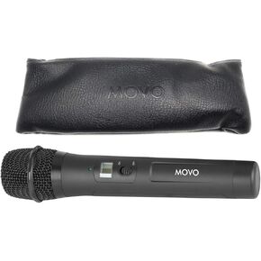 Movo WMX-20 TH Handheld Wireless Microphone with Built-in Transmitter- Cardioid Wireless Mic and 48 Band UHF Transmitter for WMX-20 Wireless System, Receiver Sold Separately- Interview/Reporter Mic