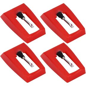 Zerodis Record Player Needle, 4pcs Turntable Replacement Record Player Cartridge Needle for Record Player Phonograph