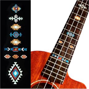 Jockomo Ukulele Position Mark Inlay Sticker Native American Ethnic (TR)