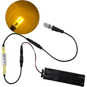 Amber Flickering Flame Light kit Battery Operated for Prop Candles Torches Fireplaces Escape Rooms Fast Flicker Effects