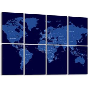 6 Pack Art Acoustic Panels, 48x72 Inch World Map Soundproof Wall Panels, Decorative Sound Absorbing Panels For Home & Office