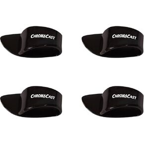 ChromaCast CC-TH-4P-BLCK-L Large Black Thumb Picks, 4 Pack