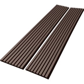 Acoustic Wood Slat Wall Panels - Modern Wood Panels for Wall, 3D Fluted Sound Absorbing Panel with Wood Finish, Noise Cancelling & Absorbing Wooden Panels, 94.49" x 13" Each, 0.82" Depth (2Pcs)