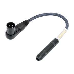 1FT Right Angle XLR Male to 1/4 TRS Mini Jack Adapter Cable,6.35 mm 1/4 Female to Right Angle 3Pin-XLR Male Cable for Mixer, Audio Player, Power amplifier-1Pack