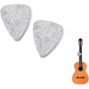 قطع لباد AKOAK Ukulele، ملحقات أدوات لباد ملونة، قطع إبهام كلاسيكية مريحة، مثالية لآلات الجيتار، 3 مم، عبوة من 2 (أحمر)