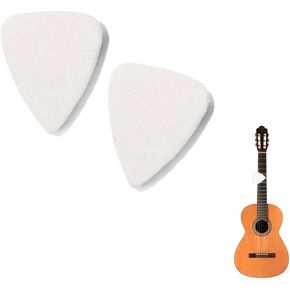 AKOAK Ukulele Felt Picks, Colored Felt Picks Instrument Accessories Classic Comfort Felt Thumb Picks, Ideal for Guitar Bass Instruments, 3mm, Pack of 2 (Red)